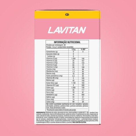 Suplemento Alimentar Lavitan Pré-Natal 30 Comprimidos