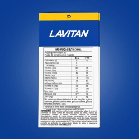 Multivitamínico Lavitan AZ Original 60 Comprimidos