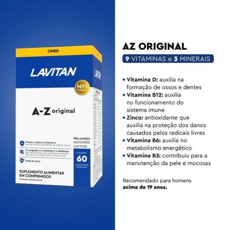 Multivitamínico Lavitan AZ Original 60 Comprimidos