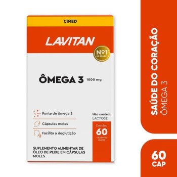 Lavitan Ômega 3 1000mg 60 Cápsulas Gelatinosas