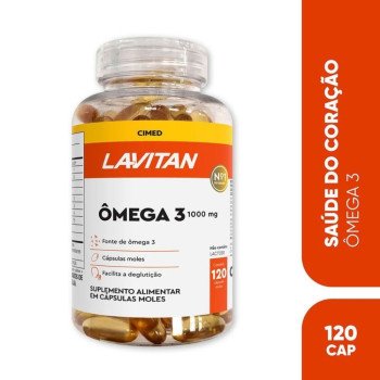 Suplemento Vitamínico Ômega 3 1000mg Com 120 Cápsulas Lavitan Cimed
