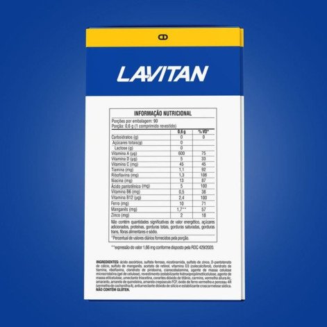 Multivitamínico Lavitan AZ Original 90 Comprimidos