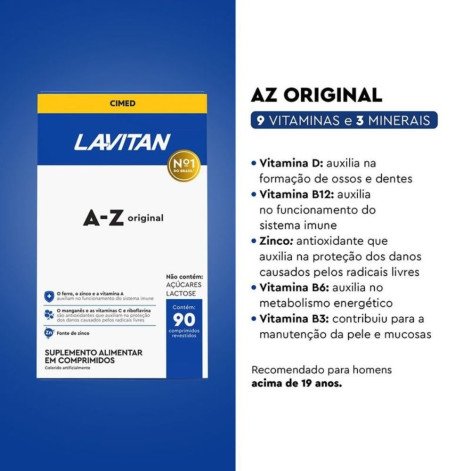 Multivitamínico Lavitan AZ Original 90 Comprimidos