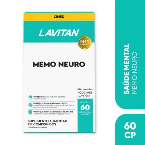 Lavitan Memoria Suplemento Alimentar 60 cápsulas Cimed