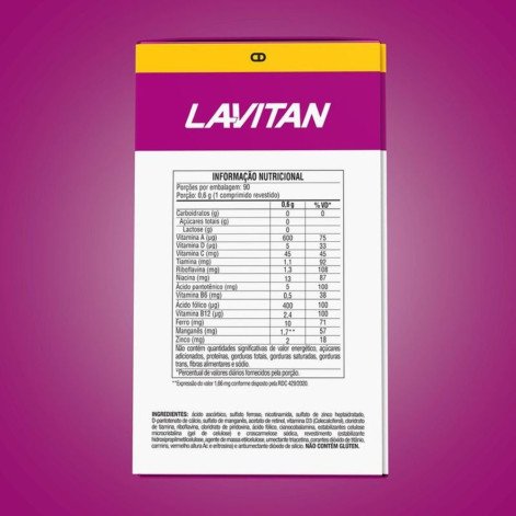 Multivitamínico Lavitan AZ Mulher 90 Comprimidos