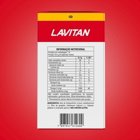 Lavitan Ômega 3 6 9 + com 90 Cápsulas Gelatinosa