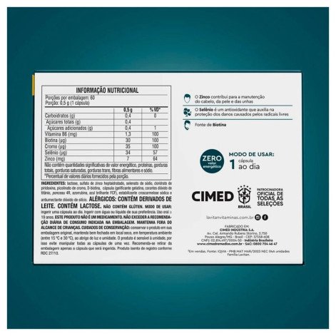 Lavitan Hair Men Cabelos e Barba 60 Cápsulas