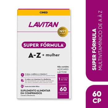 Polivitamínico Lavitan Super Fórmula A-Z + Mulher 60 Comprimidos Cimed