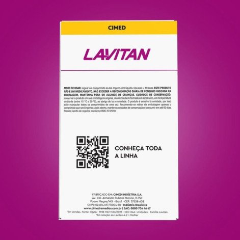 Polivitamínico Lavitan Super Fórmula A-Z + Mulher 60 Comprimidos Cimed