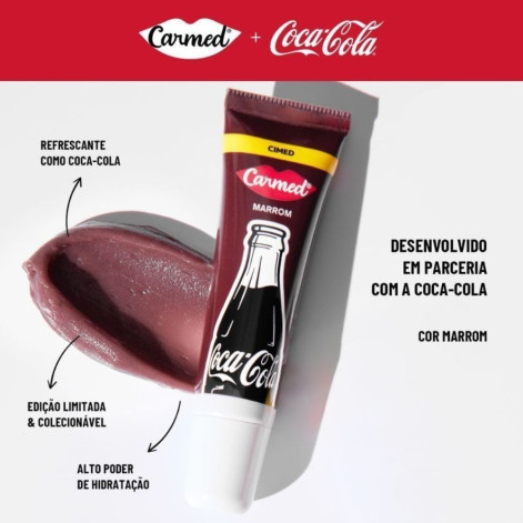 Hidratante Labial Carmed Coca-Cola Marrom 10g