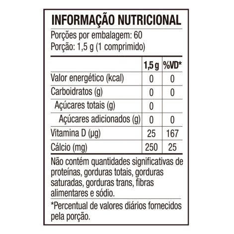  Polivitamínico Calcitran D3 1000UI 60 comprimidos