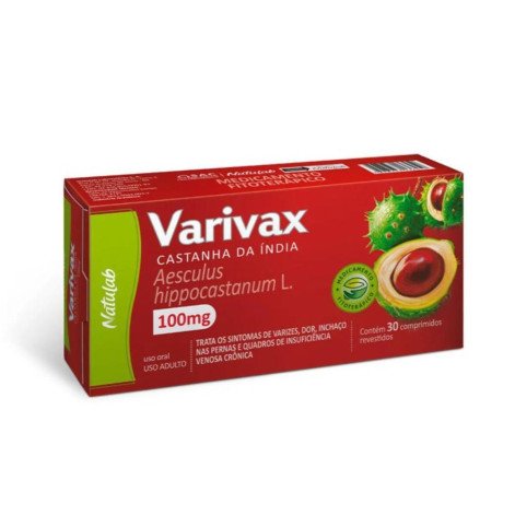 Castanha da Índia Varivax 100mg com 30 comprimidos