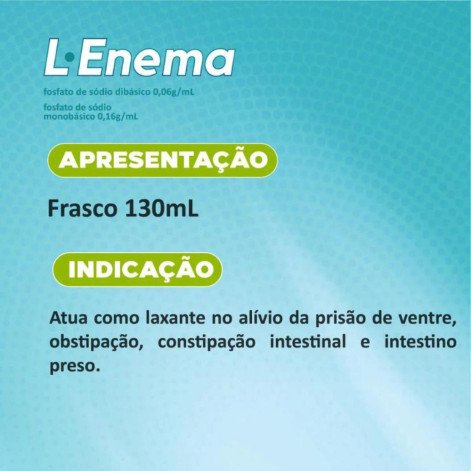 L-Enema 160mg/ml Natulab Solução Retal 130ml