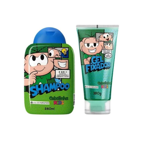 Kit Cia da Natureza Turma da Monica Shampoo 3 Em 1 260ml + Gel Cebolinha 180g