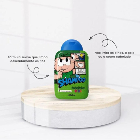 Kit Cia da Natureza Turma da Monica Shampoo 3 Em 1 260ml + Gel Cebolinha 180g