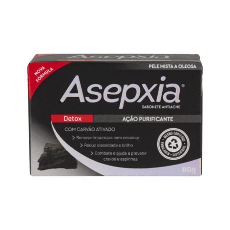 Sabonete Facial em Barra Asepxia Antiacne Detox com 80g