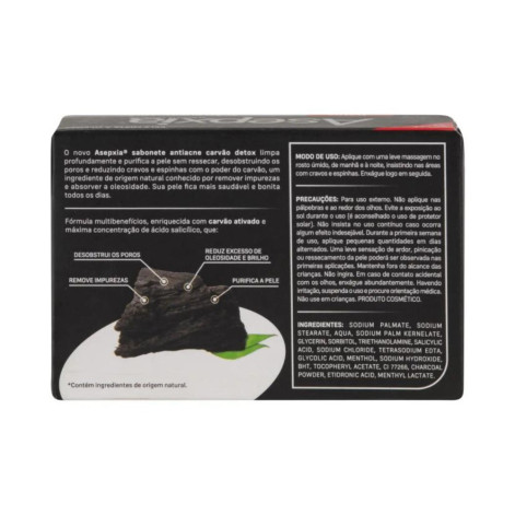 Sabonete Facial em Barra Asepxia Antiacne Detox com 80g