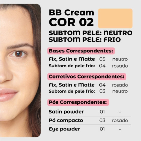 Base Liquida BB Fps30 10 em 1 Vizzela Cor 02 