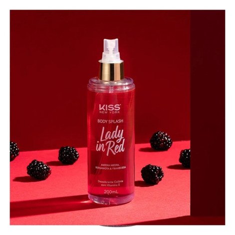 Body Splash Lady in Red Com 200ml Kiss New York