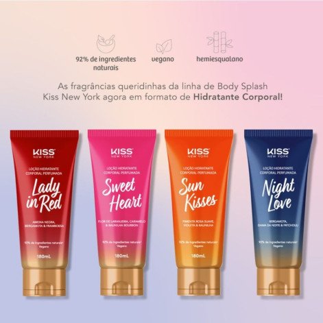 Loção Hidratante Corporal Kiss New York Sweet Heart 180ml