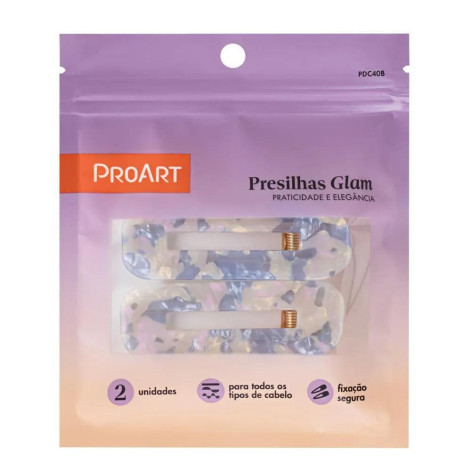 Presilha ProArt Glam Azul 2 Unidades