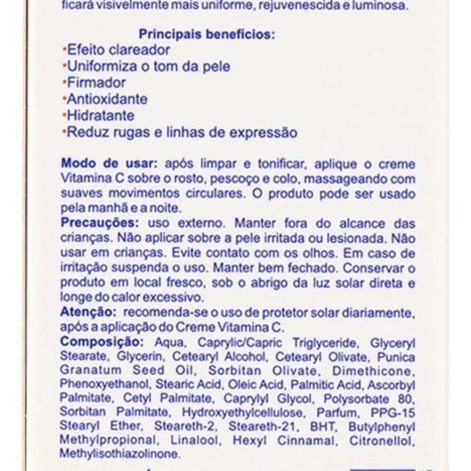 Creme Facial Clareador Nupill Firmness Intensive Vitamina C 30G