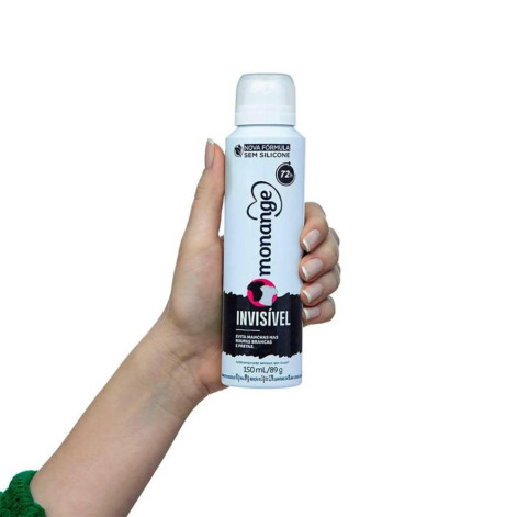 Desodorante Antitranspirante Aerosol Monange Invisible Feminino 48h 150ml
