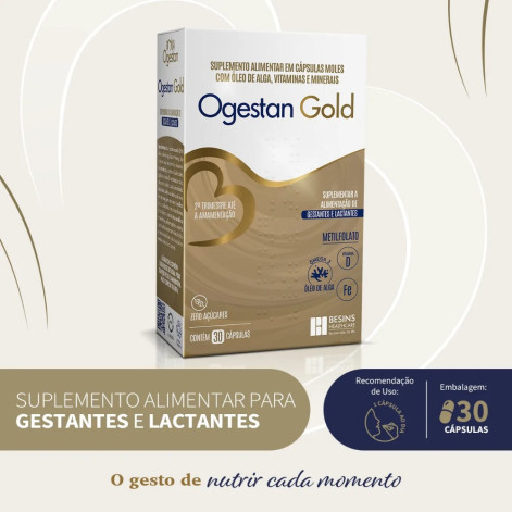 Polivitamínico Ogestan Gold para Gestantes e Lactantes 30 cápsulas