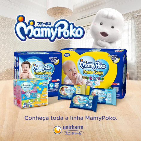 Toalhas Umedecidas MamyPoko Toque Suave 50 Unidades