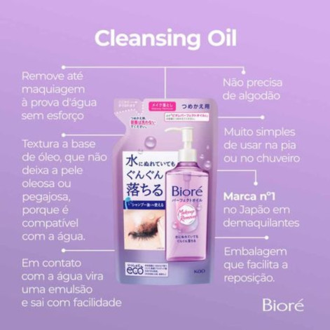 Óleo Demaquilante Facial Bioré Cleansing Oil Refil 210ml