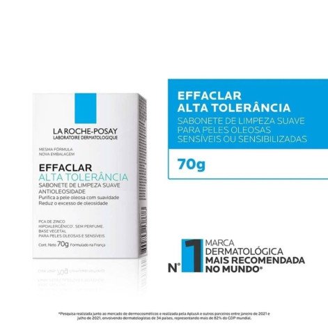 Sabonete De Limpeza Facial La Roche-posay Effaclar Alta Tolerância 70g