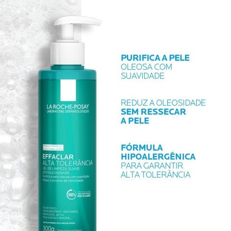 Gel de Limpeza Facial La Roche-Posay Effaclar Alta Tolerância 300g