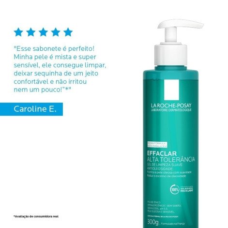 Gel de Limpeza Facial La Roche-Posay Effaclar Alta Tolerância 300g