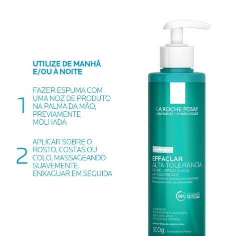 Gel de Limpeza Facial La Roche-Posay Effaclar Alta Tolerância 300g