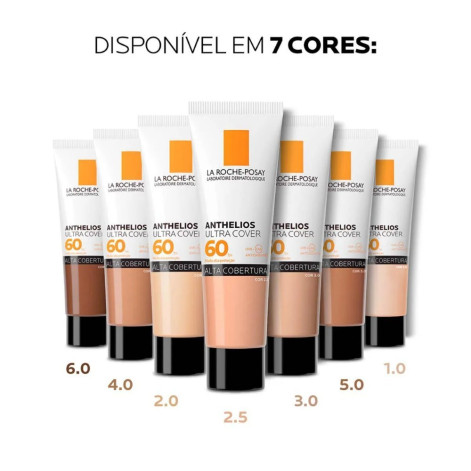 Protetor Solar Facial La Roche-Posay Anthelios Ultra Cover FPS 60 Cor 5.0 Proteção Total para Tom Escuro 30g