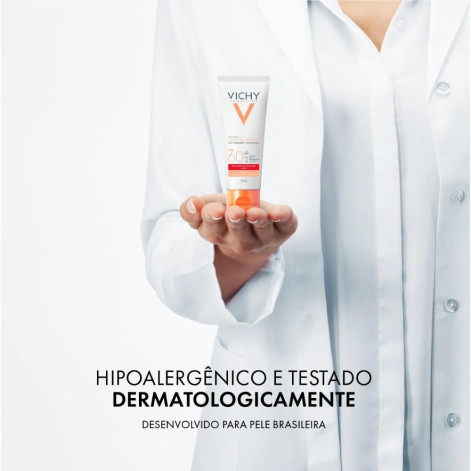Protetor Solar Facial Vichy Capital Soleil UV-Pigment Control FPS 60 Antimanchas Solares 3 em 1 Cor 2.0 40g