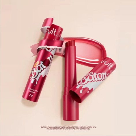 Gloss Stick Labial Vult Baton Cheirinho Inspirado Nas Frutas Vermelhas Cor Malva