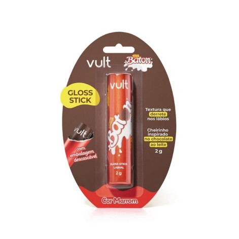 Gloss Garoto Baton Vult Stick Cor Marrom 2g