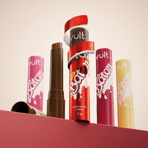 Gloss Garoto Baton Vult Stick Cor Marrom 2g