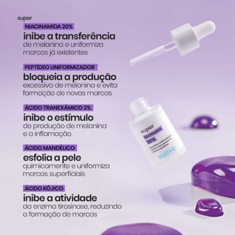 Sérum Facial Super Niacinamida 20% Sallve 30ml