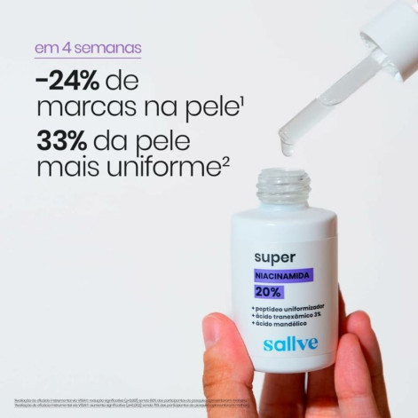 Sérum Facial Super Niacinamida 20% Sallve 30ml