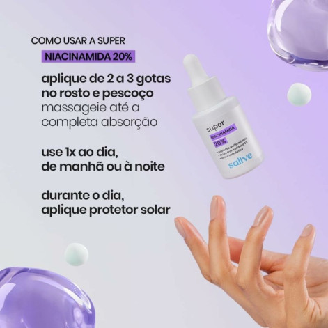 Sérum Facial Super Niacinamida 20% Sallve 30ml