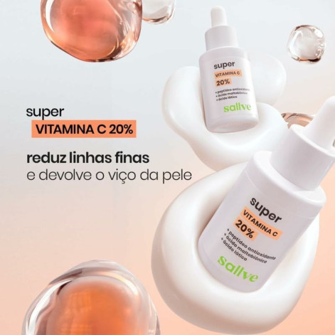 Sérum Facial Super Antioxidante Vitamina C 20% Sallve 30ml