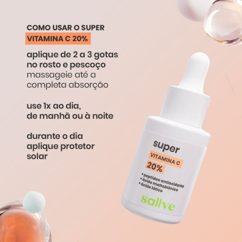 Sérum Facial Super Antioxidante Vitamina C 20% Sallve 30ml