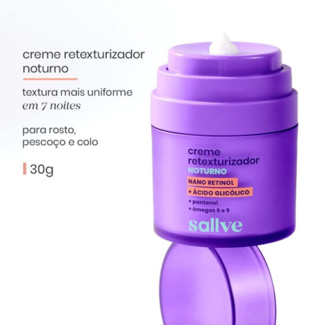 Creme Facial Retexturizador Noturno Sallve