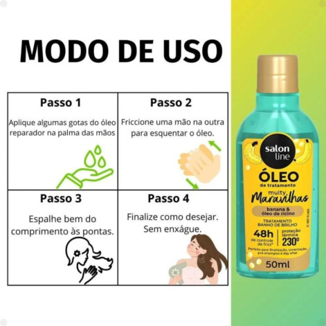 Óleo Salon Line Multy Maravilhas Banana e Óleo de Rícino 50ml