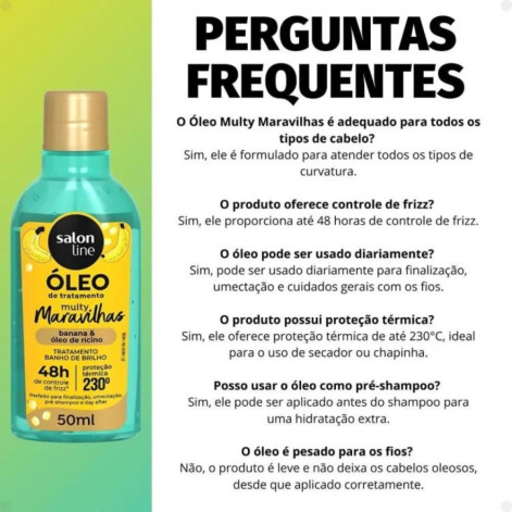 Óleo Salon Line Multy Maravilhas Banana e Óleo de Rícino 50ml