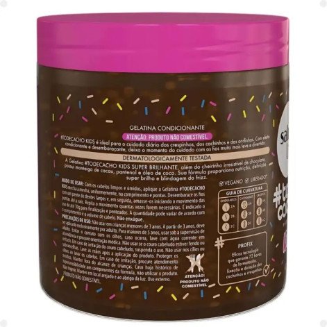 Gelatina Super Brilhantes Salon Line Kids #todecacho Chocolate 550g