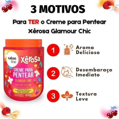 Creme para Pentear Salon Line Xêrosa Glamour Chic 800g