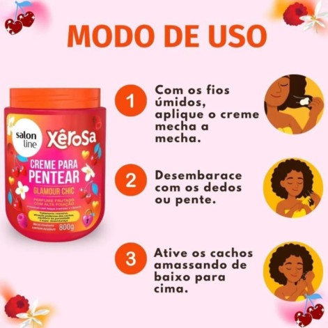 Creme para Pentear Salon Line Xêrosa Glamour Chic 800g